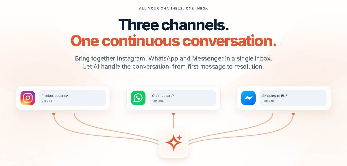 Leadbox — three channels in one inbox