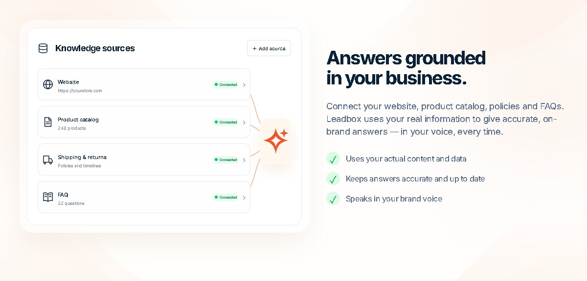 Leadbox — knowledge sources